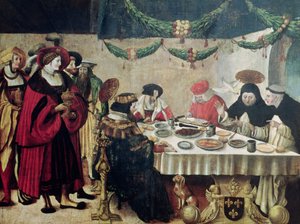 St. Thomas van Aquino en Lodewijk IX door Niklaus Manuel